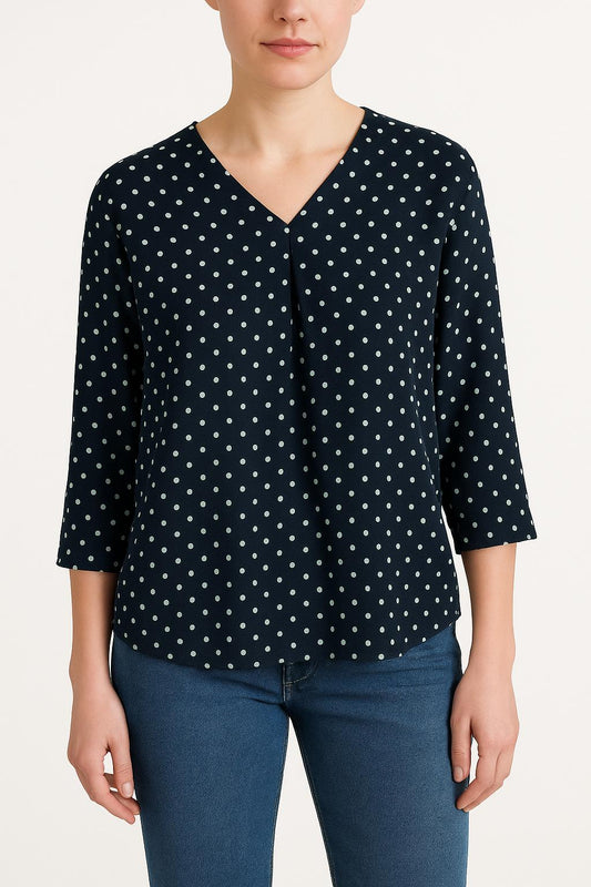 Blouse bleue à motifs - Taille M/38