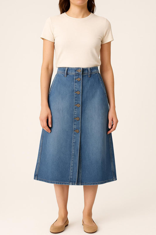 Jupe longue bleue - Taille XS/34