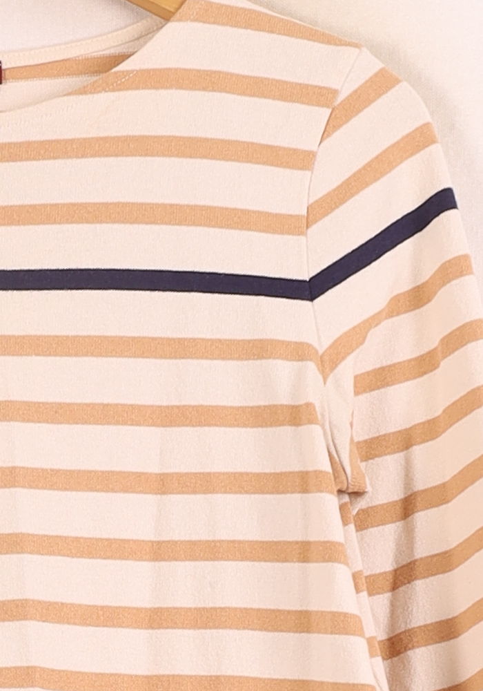 Marinière Beige et Bleu - Taille S/36
