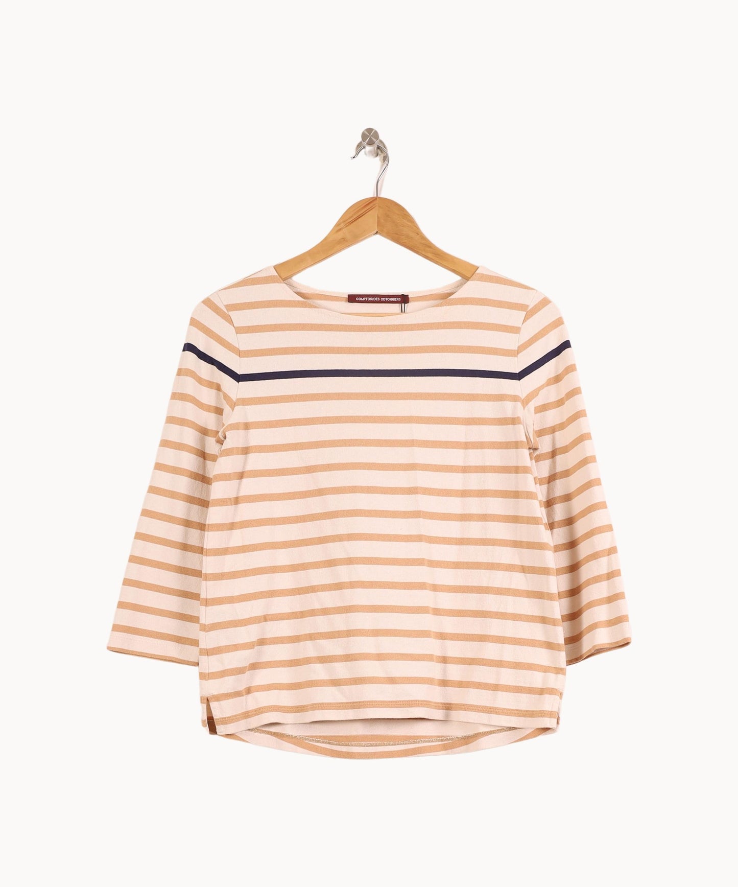 Marinière Beige et Bleu - Taille S/36