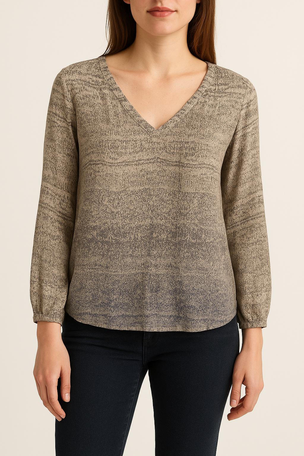 Blouse Grise et Bleue - Taille S/36