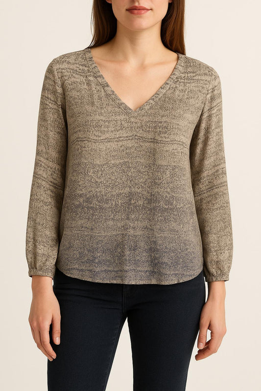 Blouse Grise et Bleue - Taille S/36