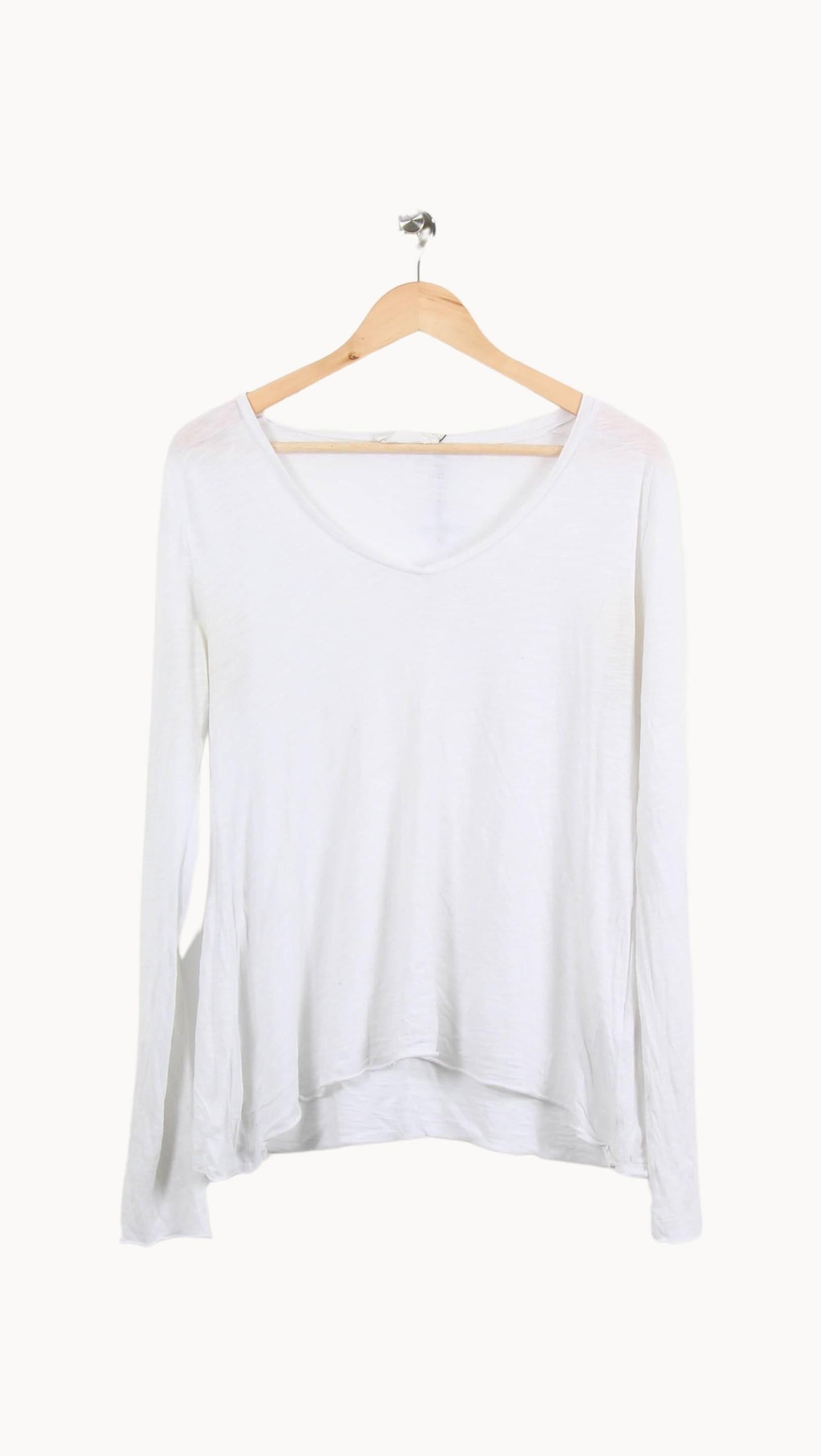 Tee-shirt Manches Longues Blanc - Taille L/40