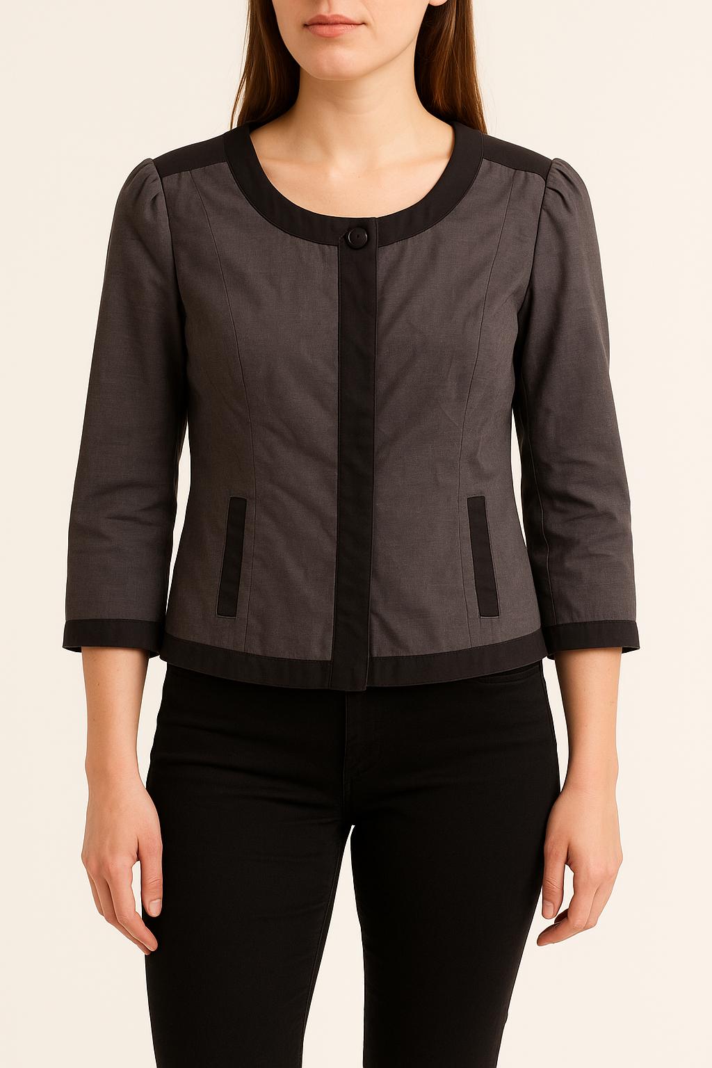 Veste Courte Violette et Noire - Taille S/36