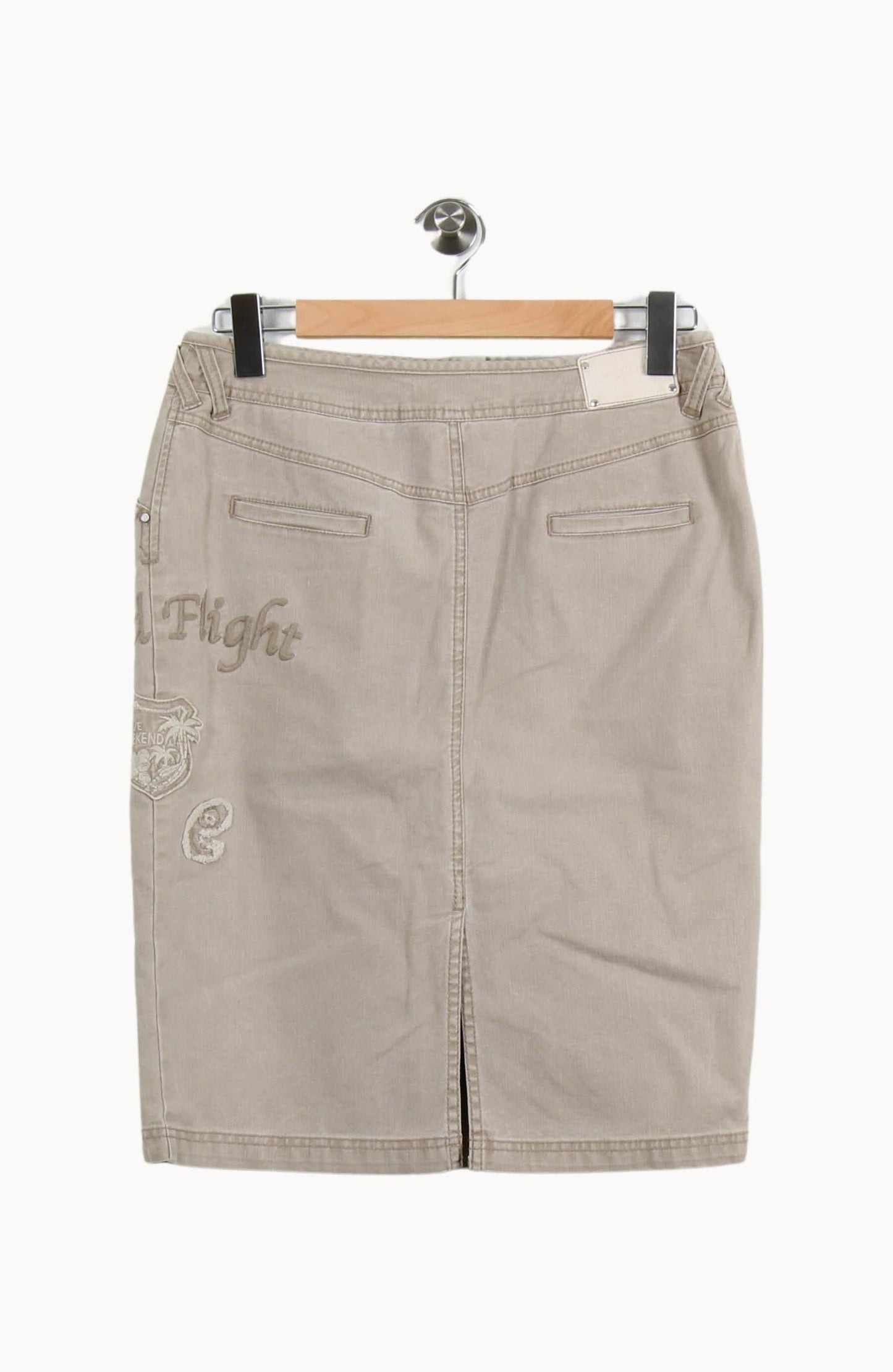 Jupe Droite Beige - Taille L/40