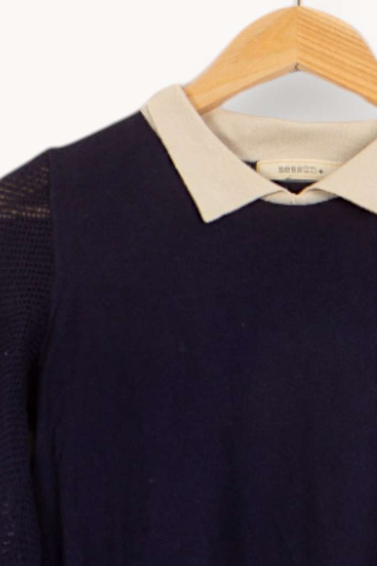 Pull Bleu et Blanc - Taille S/36