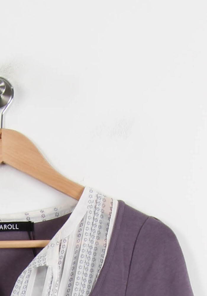 Top Violet et Blanc - Taille S/36