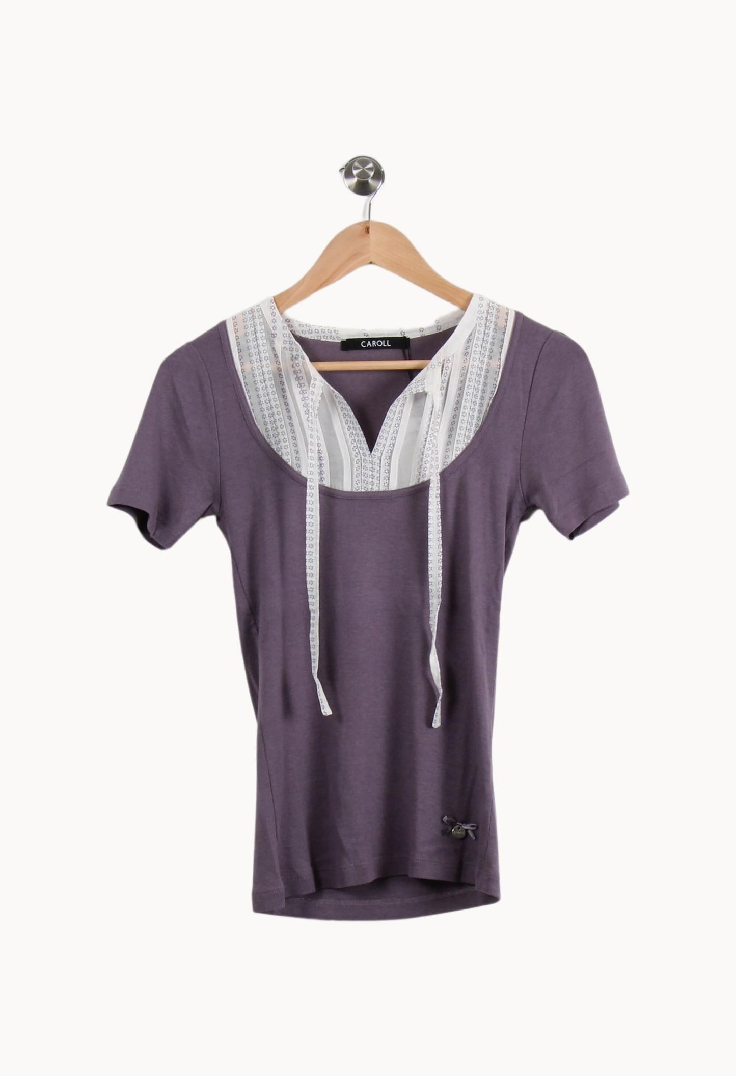 Top Violet et Blanc - Taille S/36