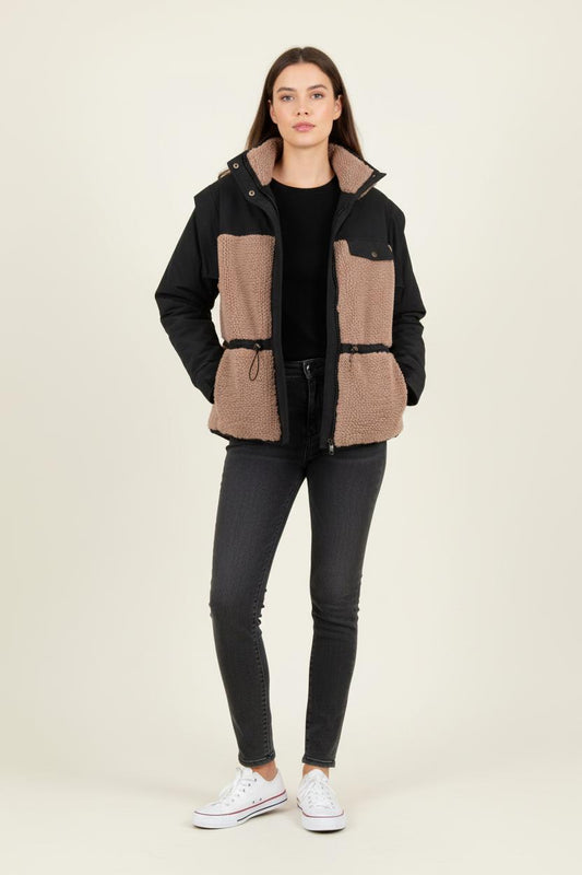 Veste Noire et Camel - Taille S/36