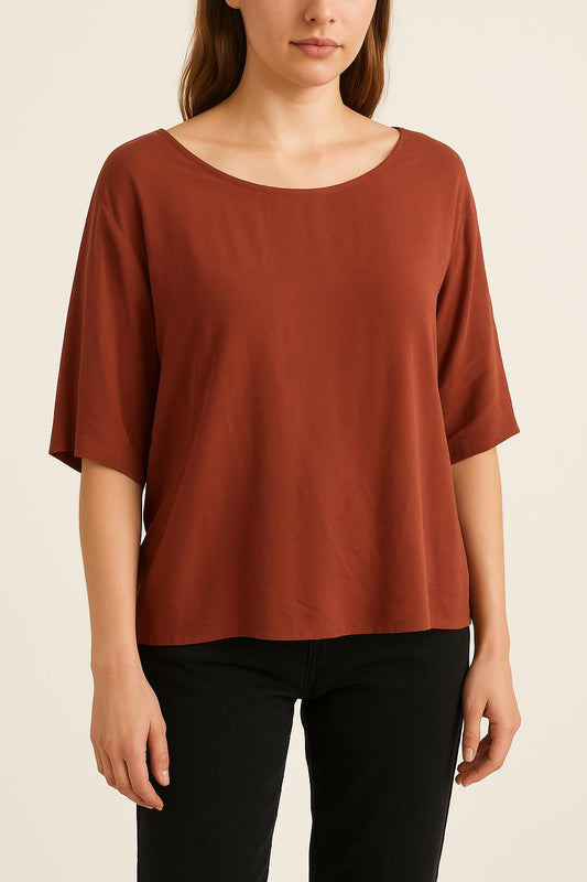 Blouse marron - Taille M/38