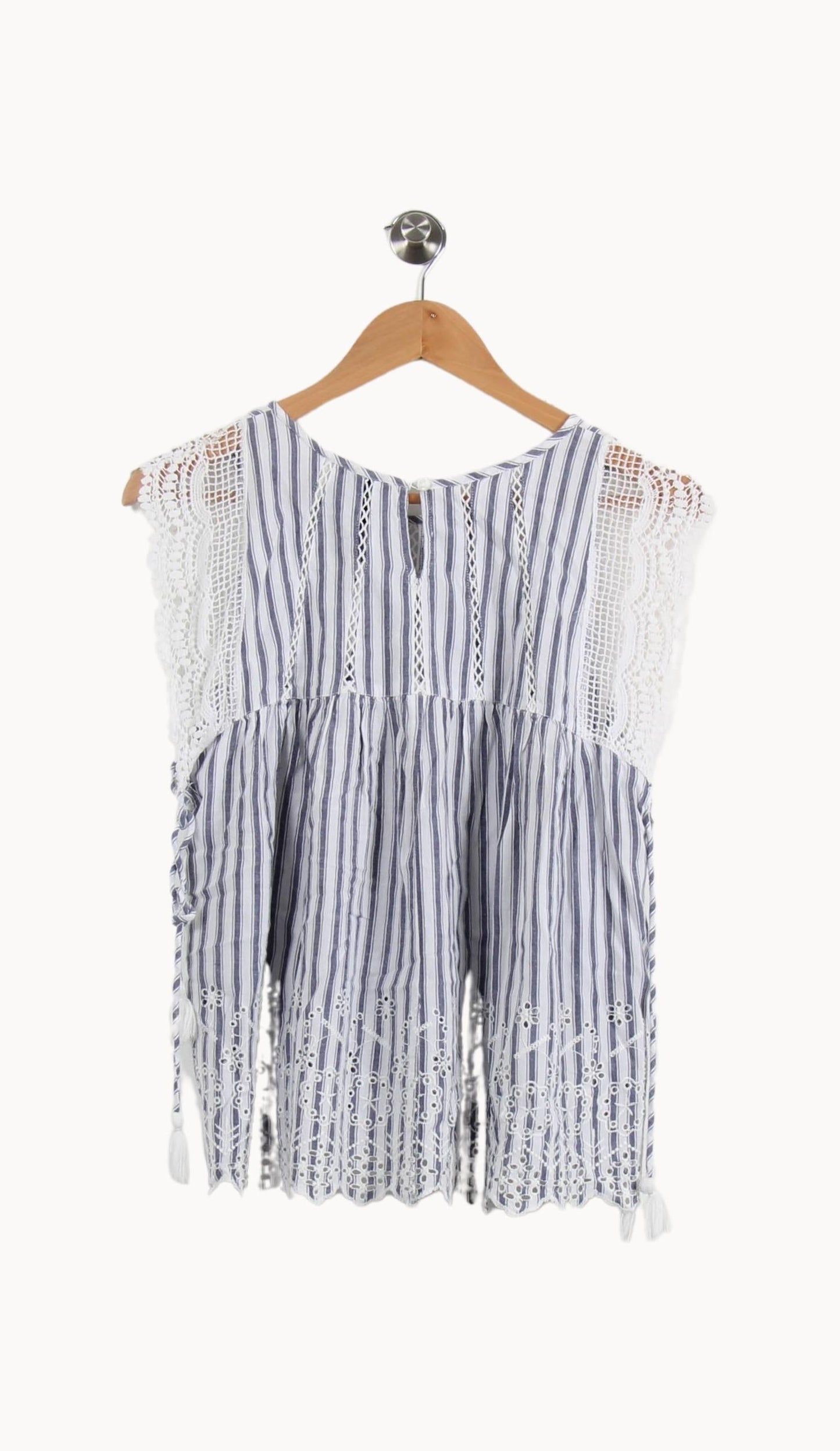 Blouse Bleu et Blanc - Taille S/36