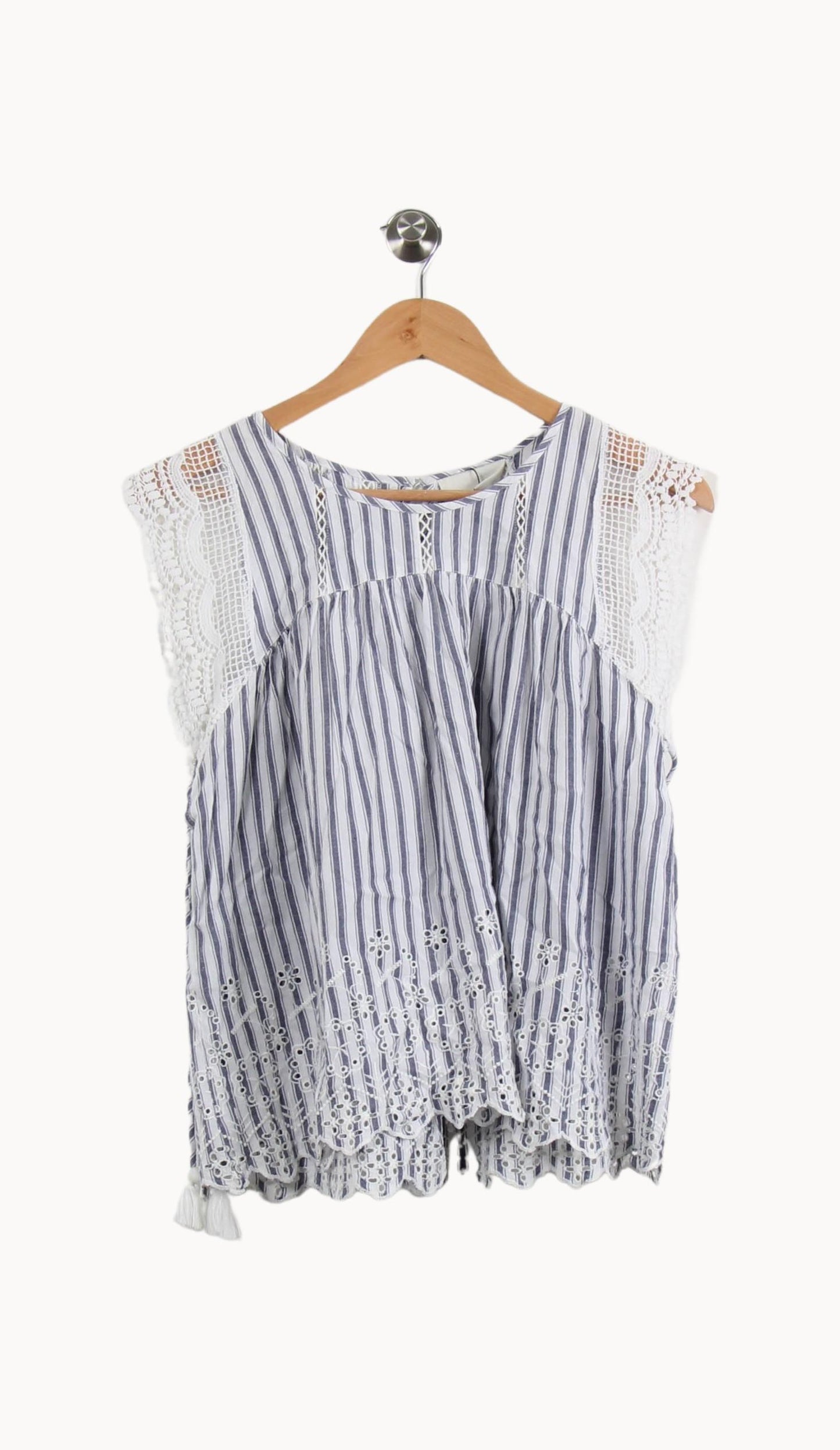 Blouse Bleu et Blanc - Taille S/36