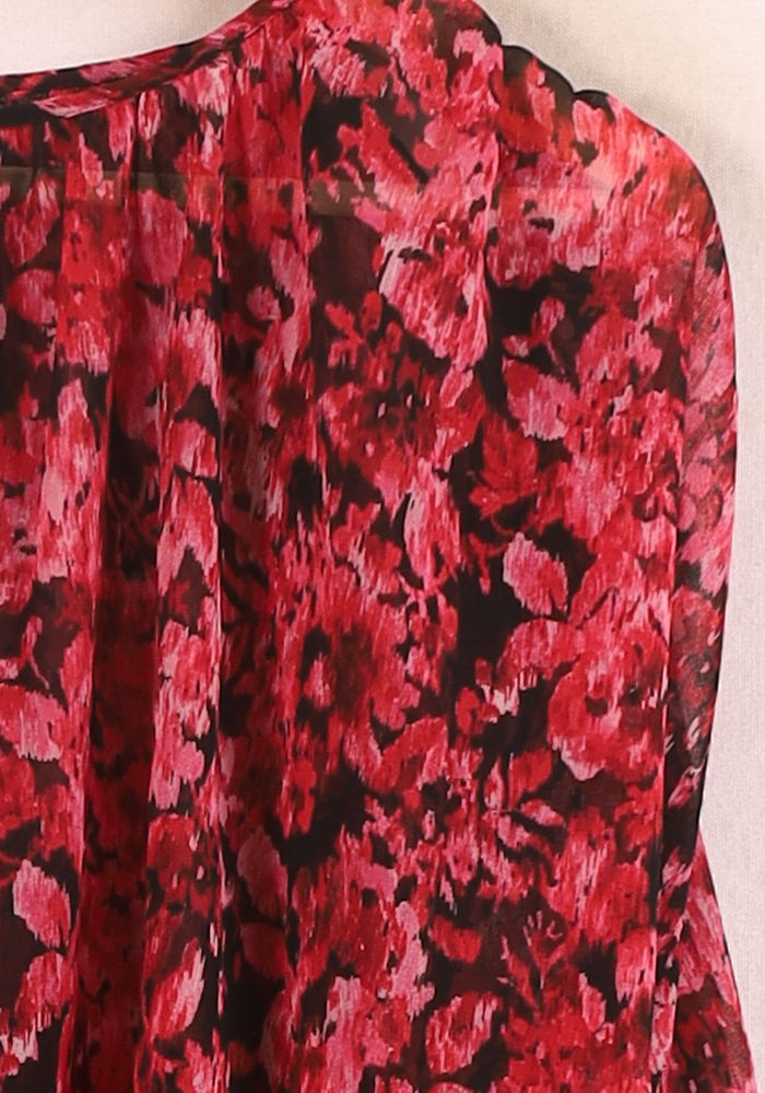 Blouse Rose et Noire - Taille L/40