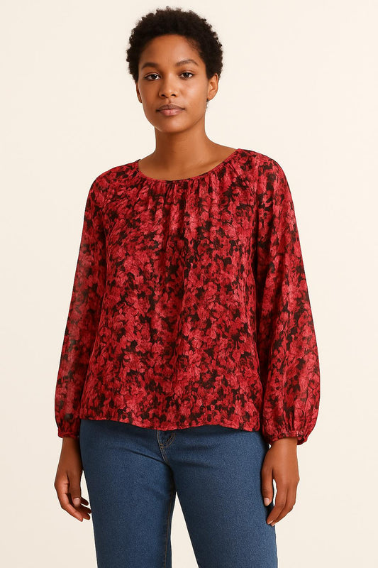 Blouse Rose et Noire - Taille L/40