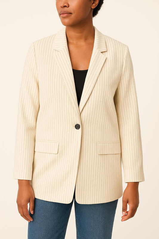 Blazer Blanc et Beige - Taille L/40