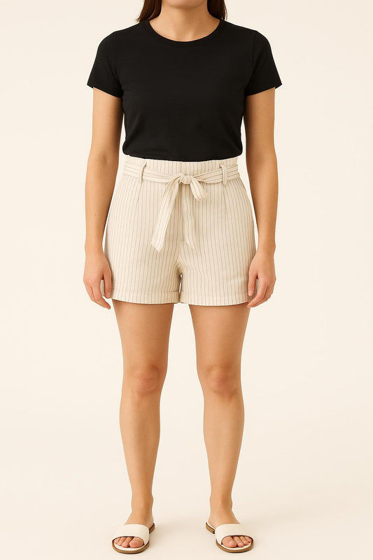 Short Blanc à Rayures - Taille M/38