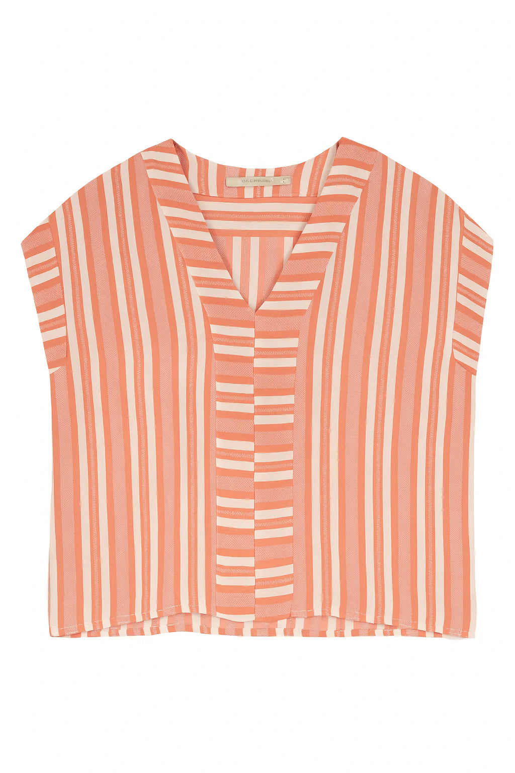 Blouse rayée en viscose fluide