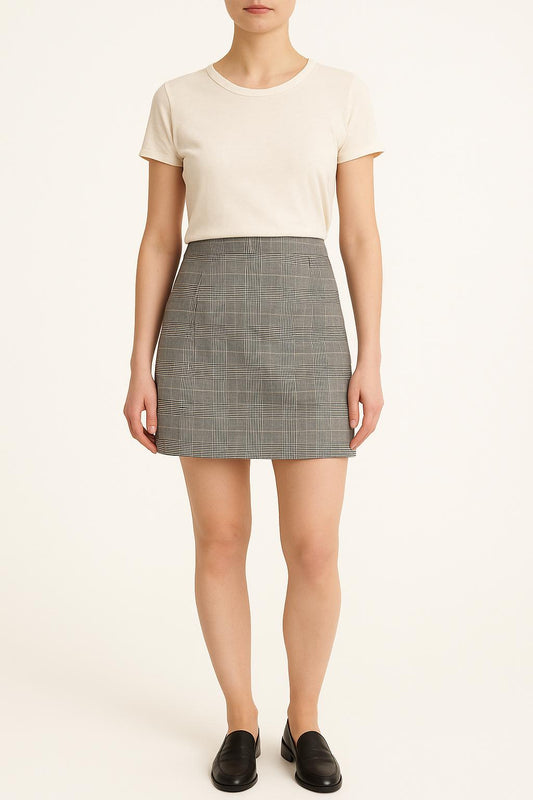 Jupe Écossaise Grise - Taille M/38