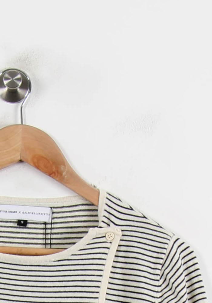 Pull Rayé Blanc et Noir - Taille S/36