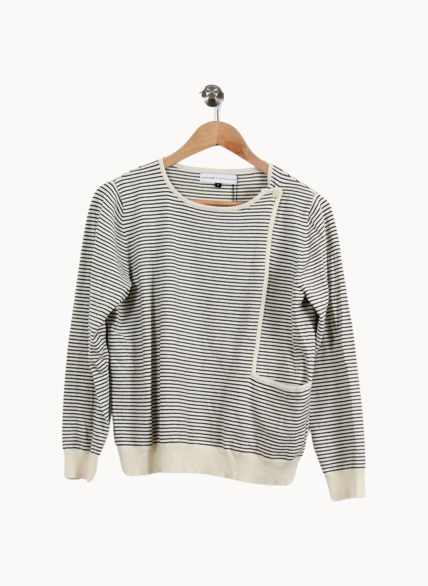 Pull Rayé Blanc et Noir - Taille S/36