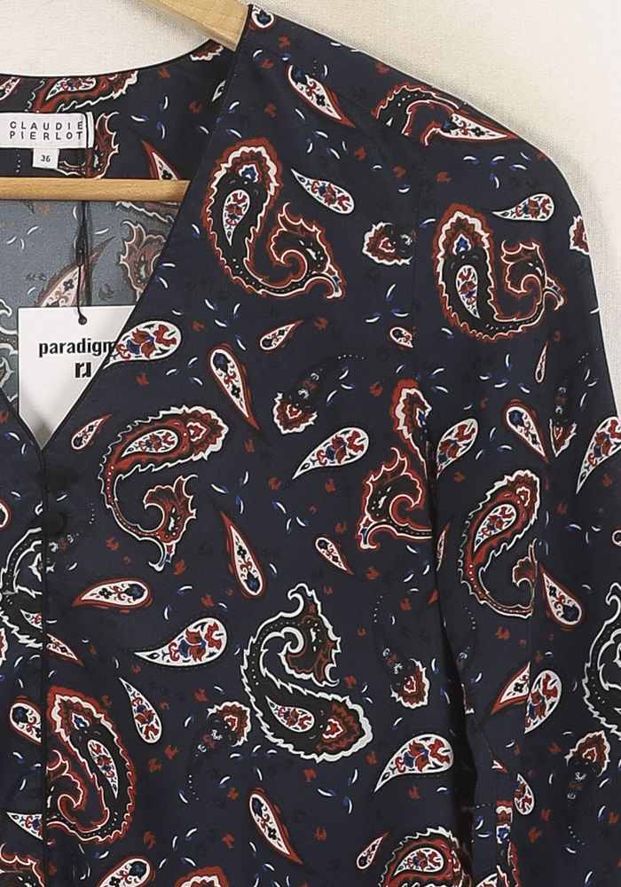 Blouse Bleu et Rouge - Taille S/36