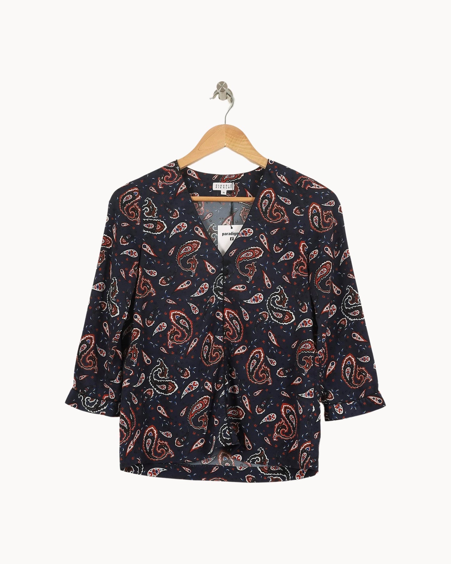 Blouse Bleu et Rouge - Taille S/36