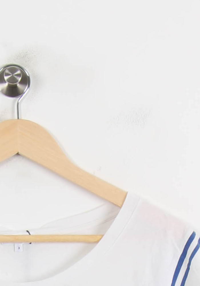 Tee-shirt Blanc et Bleu - Taille L/40