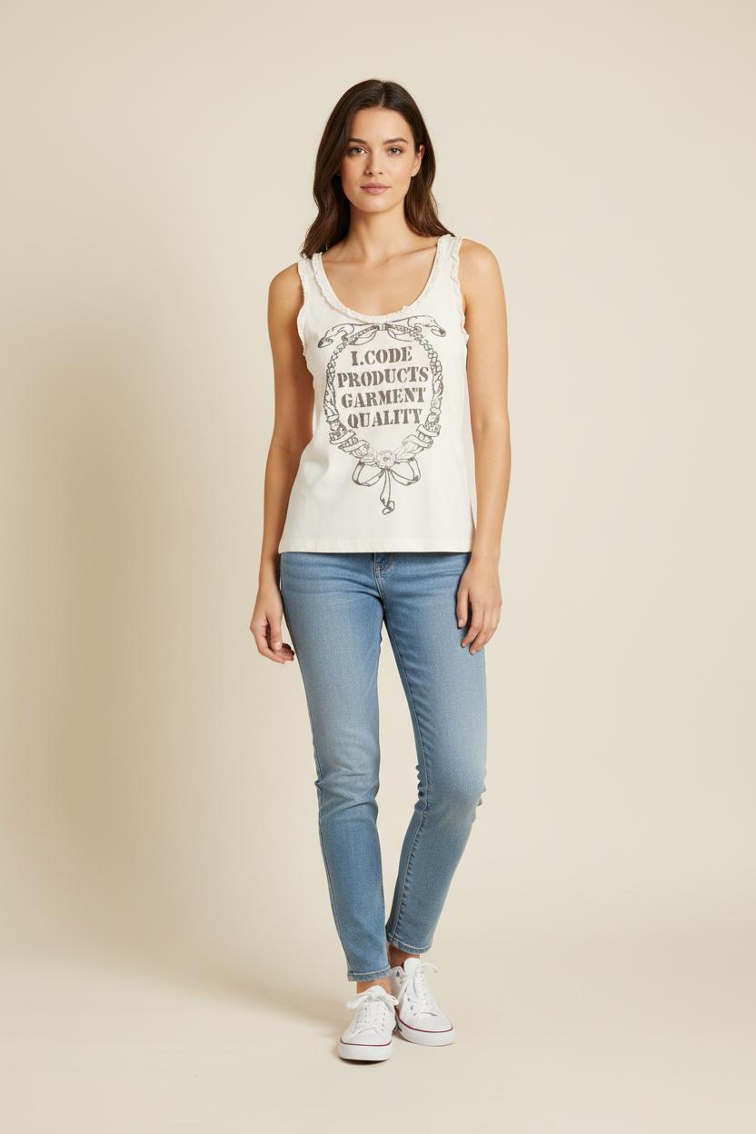 Débardeur Blanc - Taille XL/42