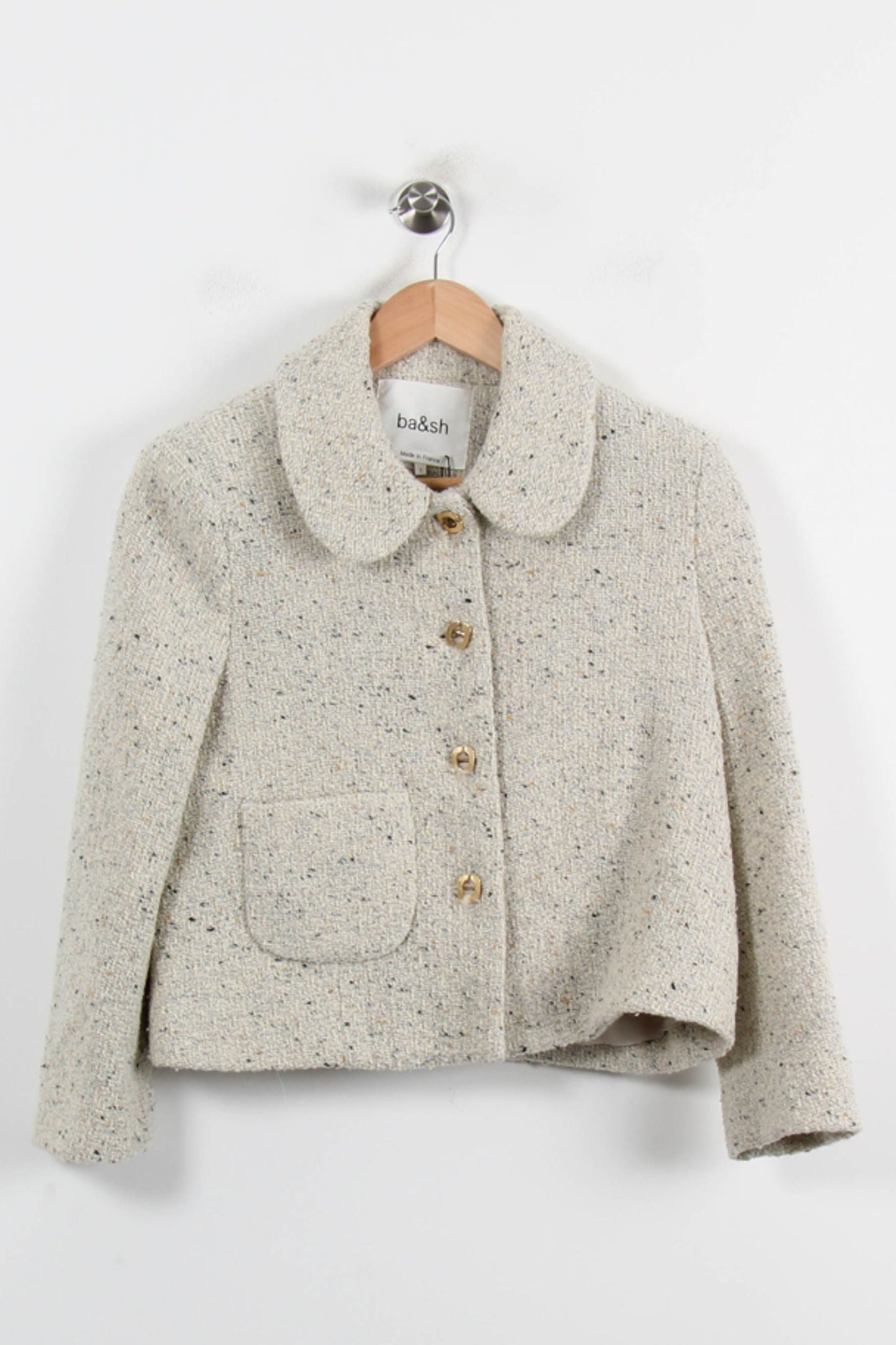 Gilet en tweed beige - Taille S/36