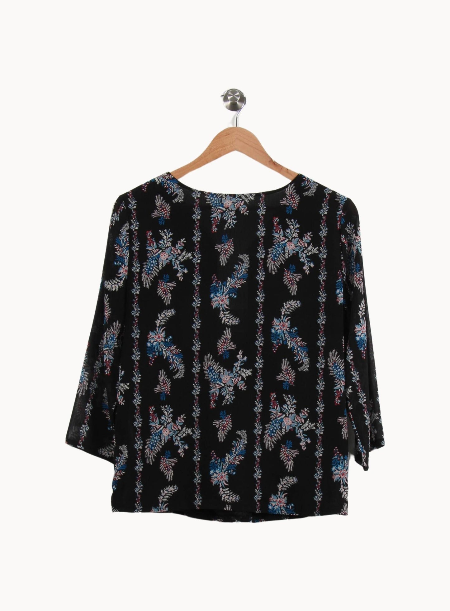 Blouse Noire et Bleue - Taille M/38