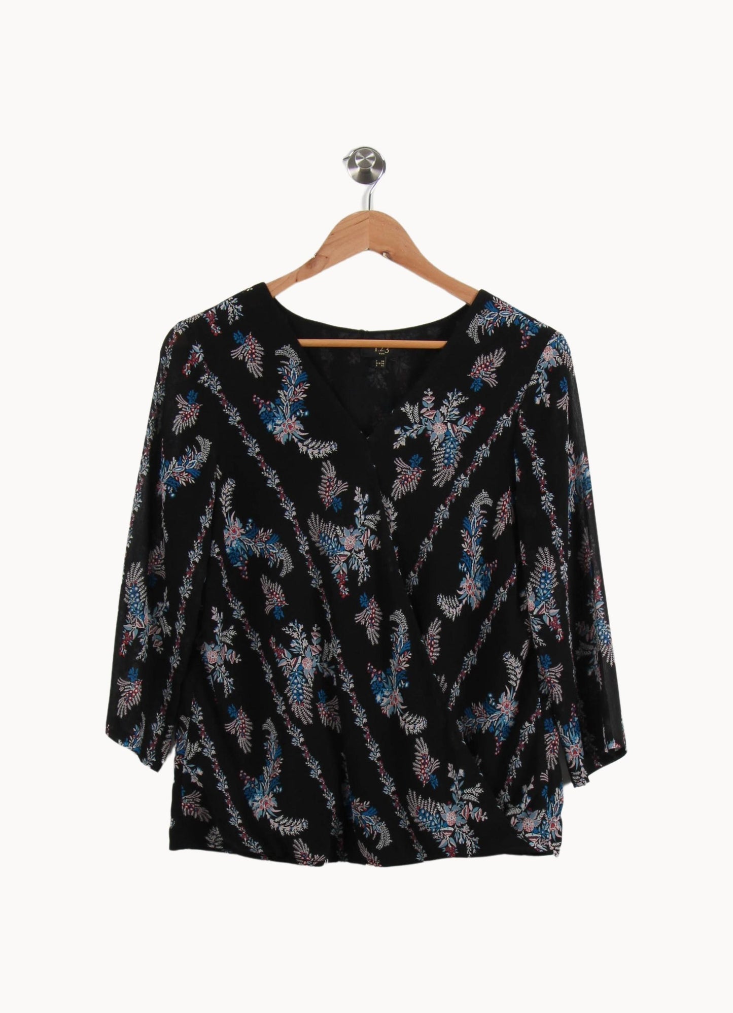 Blouse Noire et Bleue - Taille M/38