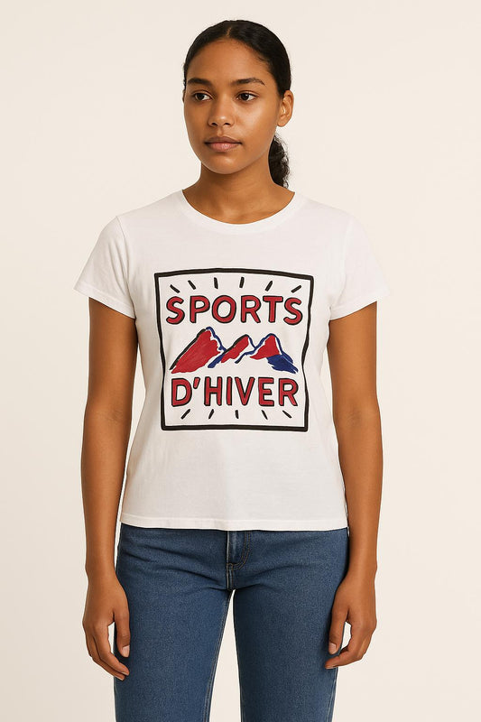 Tee-shirt Blanc et Multicolore - Taille S/36