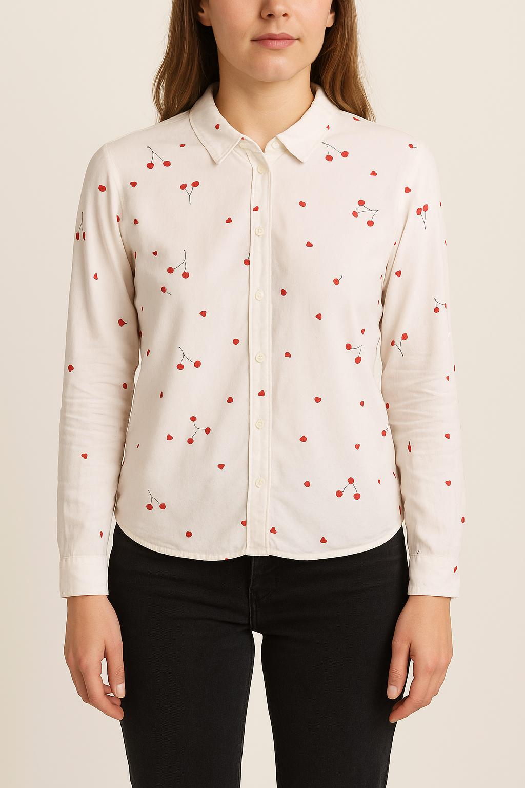 Chemise Blanche et Rouge - Taille M/38
