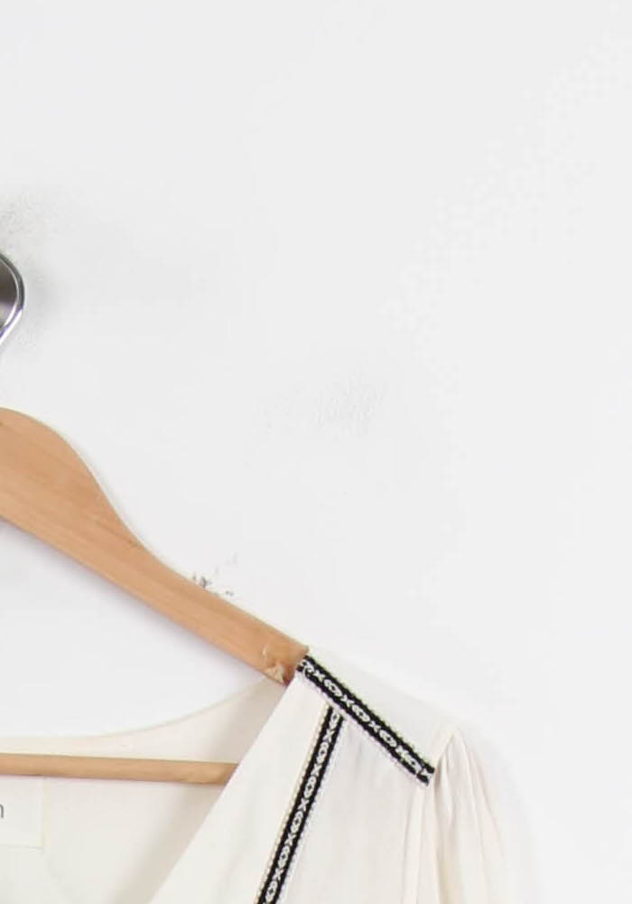 Blouse Blanche et Noire - Taille S/36