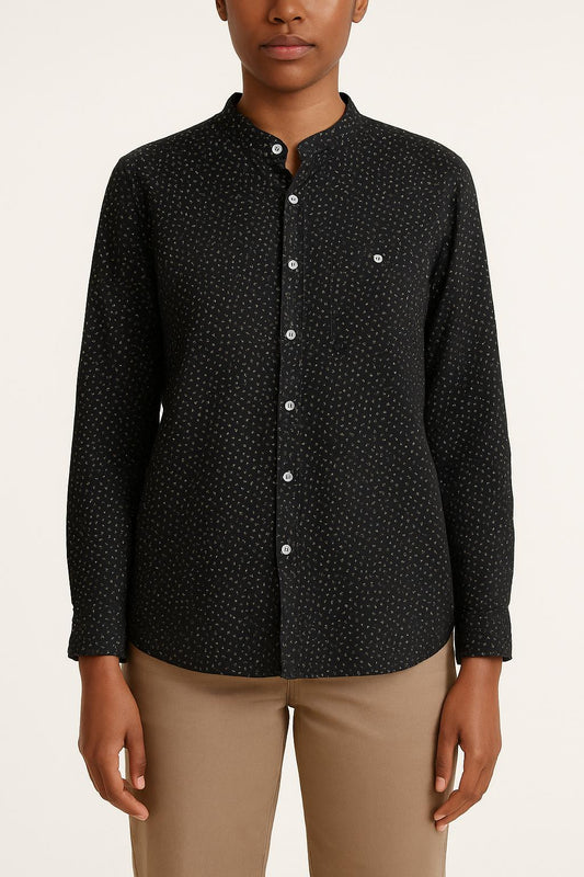 Chemise Noire à Pois Blancs - Taille M/38
