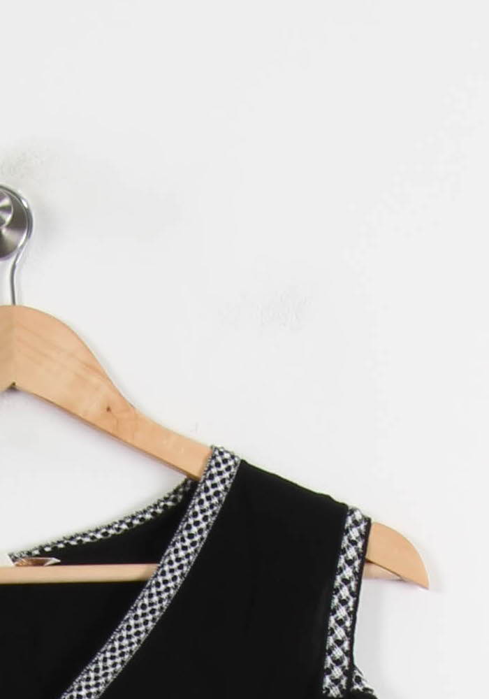 Blouse Noire et Blanche - Taille L/40