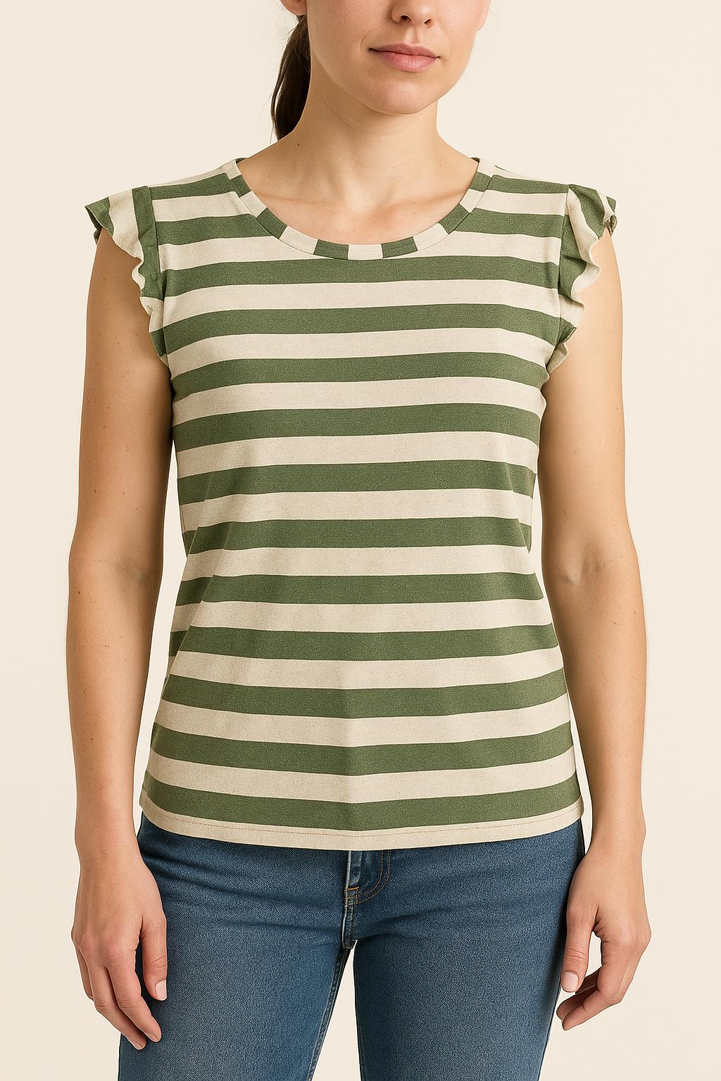 Tee-shirt Vert et Blanc - Taille M/38