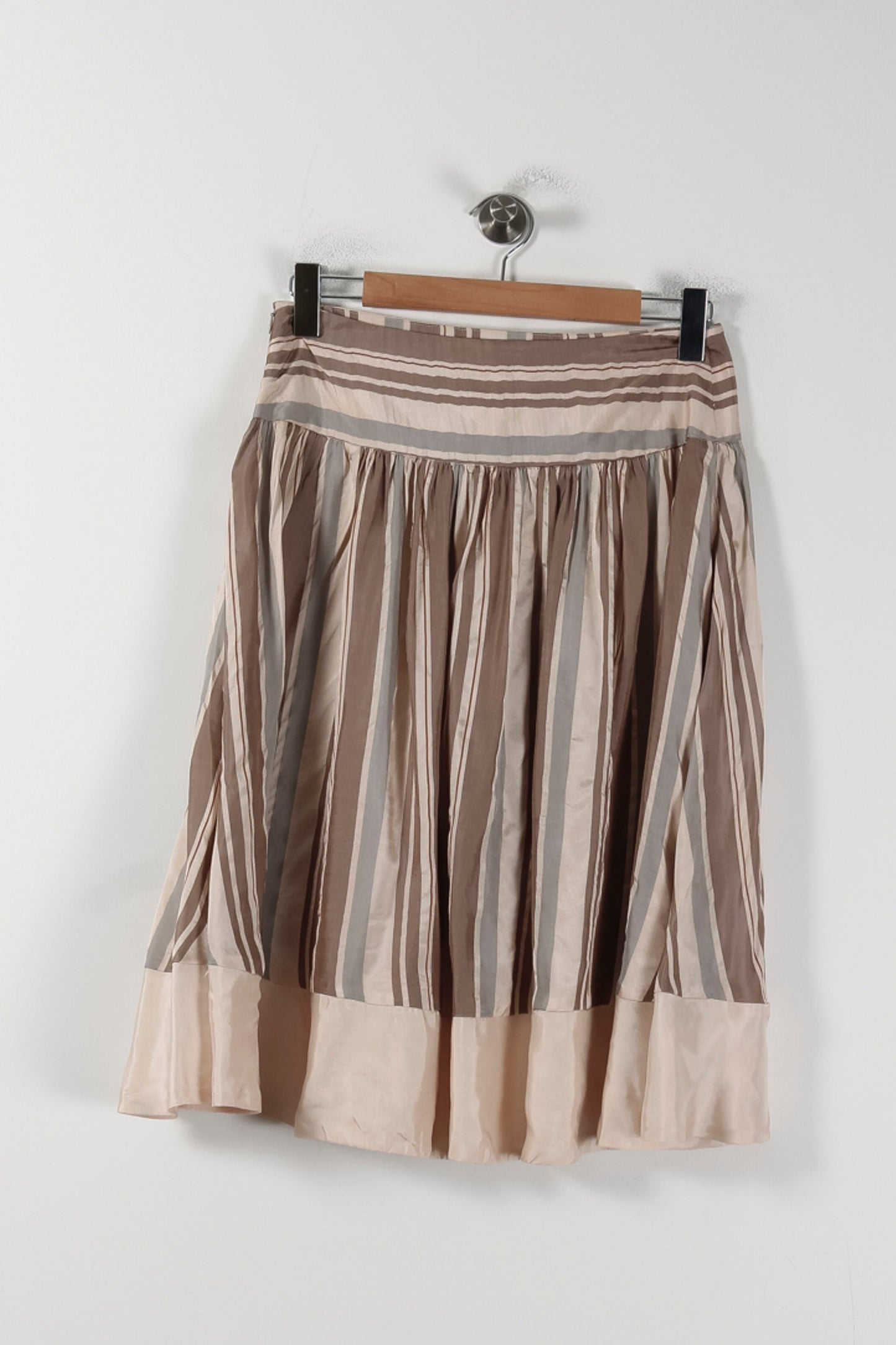 Jupe Midi Beige et Marron - Taille L/40