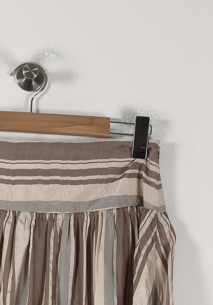 Jupe Midi Beige et Marron - Taille L/40