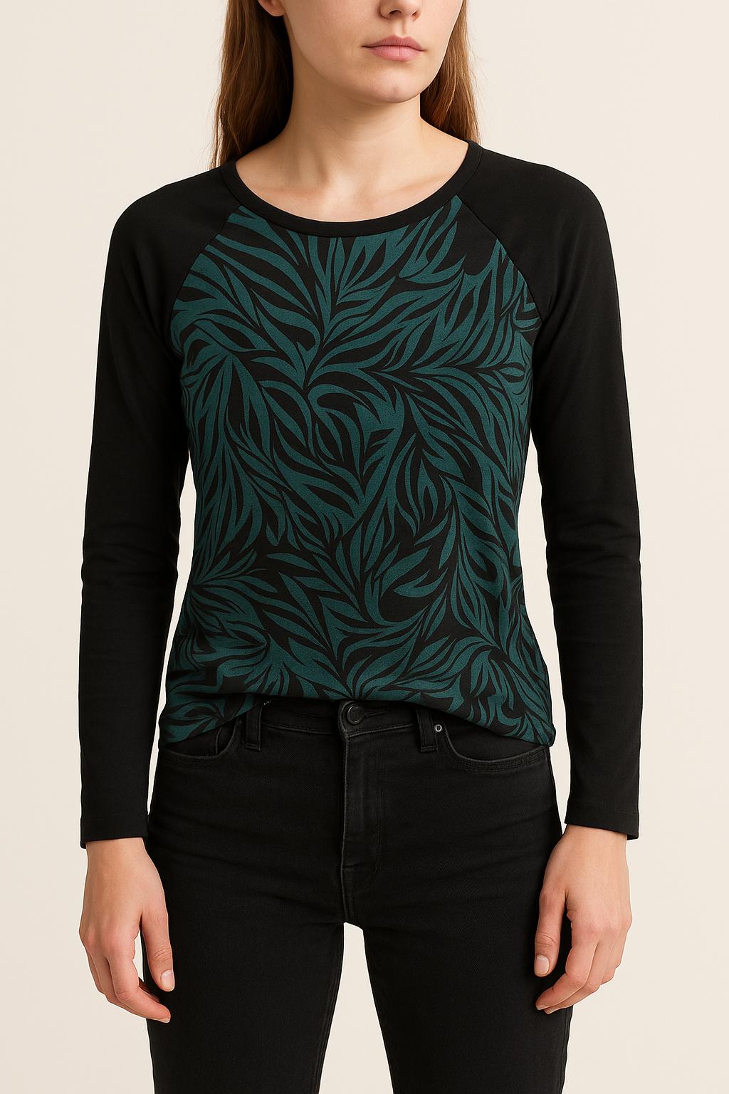 Sweat-shirt Noir et Vert - Taille XS/34