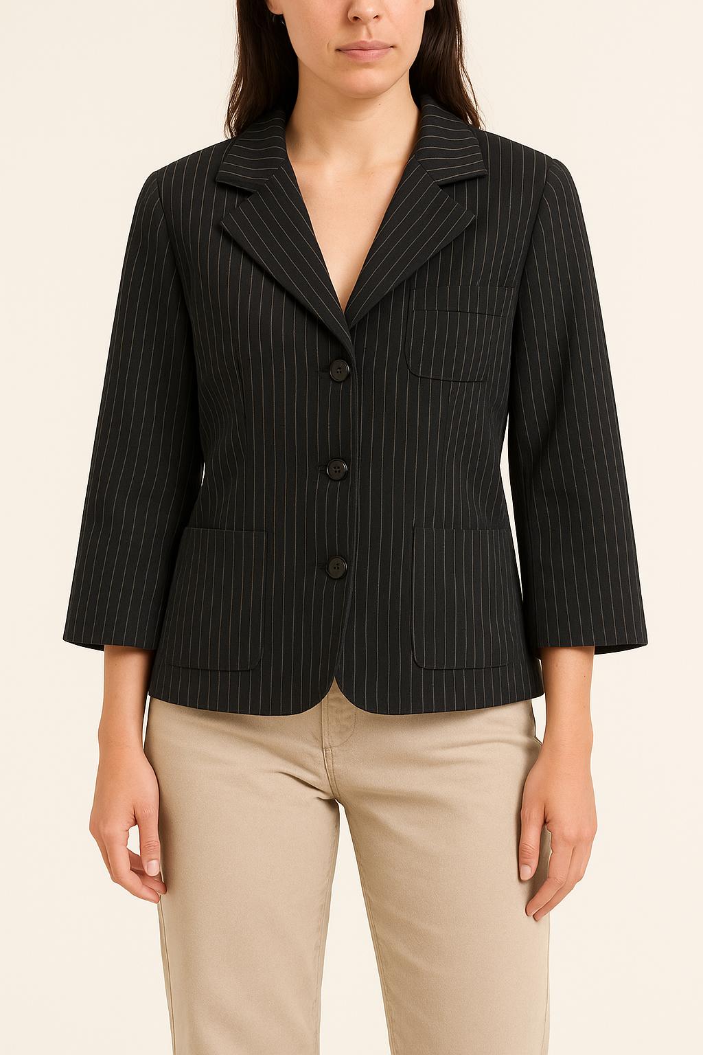 Veste Noire à Rayures - Taille M/38