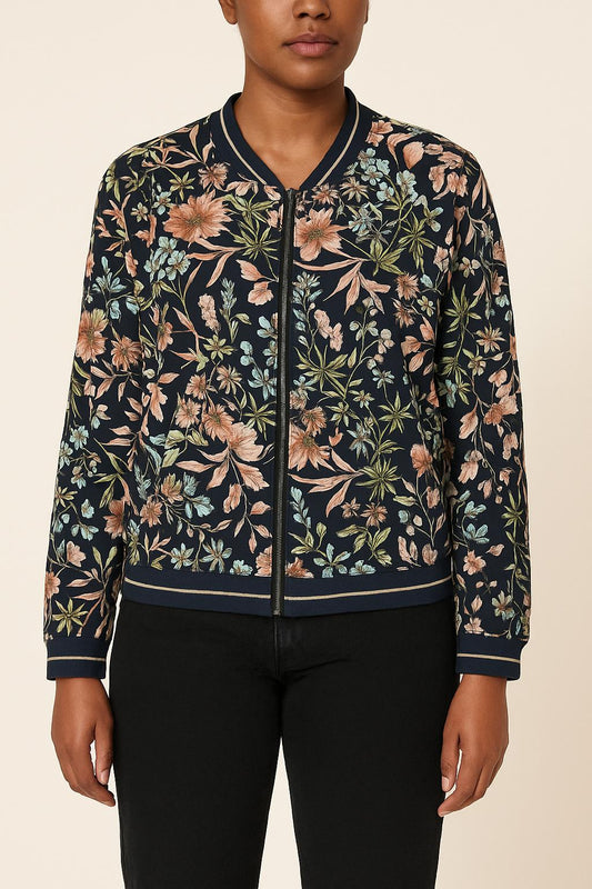 Blouson Bleu Marine et Multicolore - Taille L/40