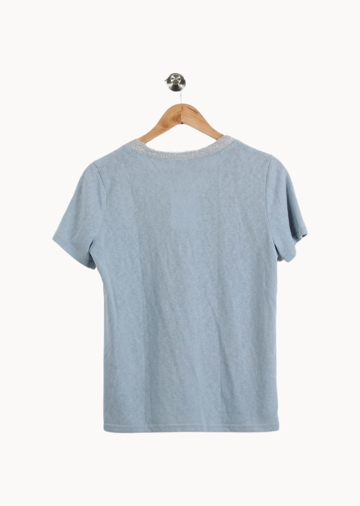 Tee-shirt Col V Bleu - Taille L/40