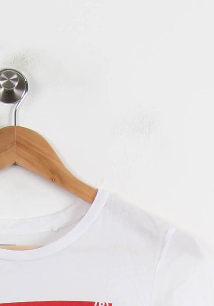 Tee-shirt Blanc et Rouge - Taille XS/34