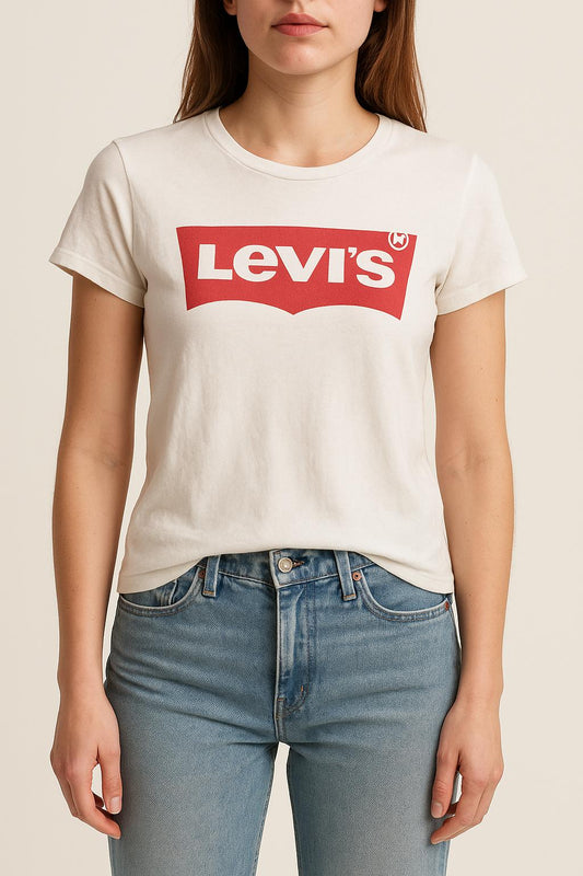 Tee-shirt Blanc et Rouge - Taille XS/34