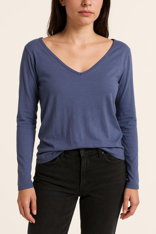 Tee-shirt Manches Longues Bleu - Taille S/36