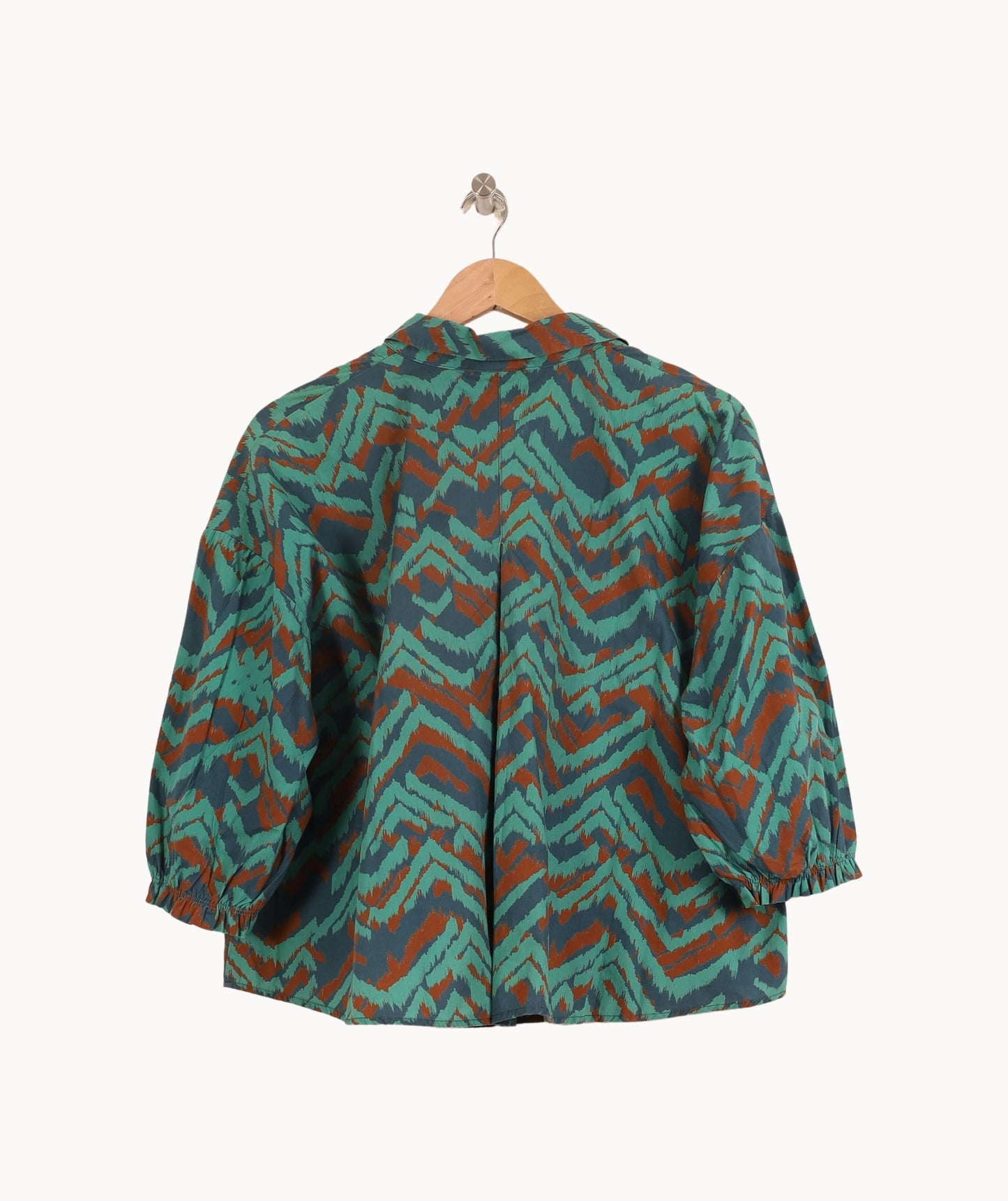 Blouse Verte et Orange - Taille L/40