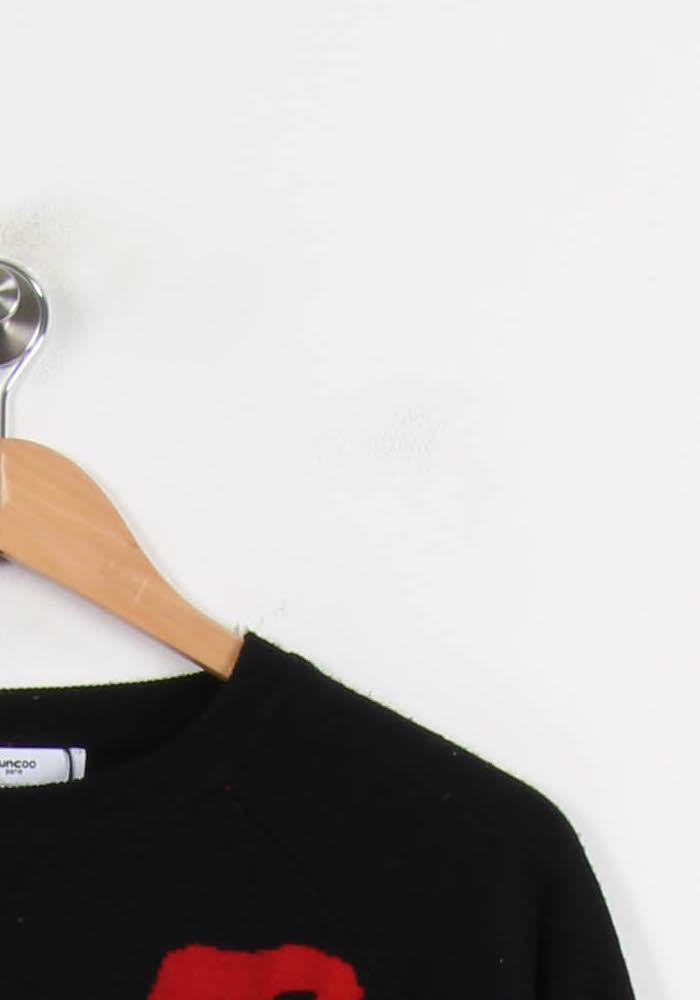 Pull Noir et Rouge - Taille S/36