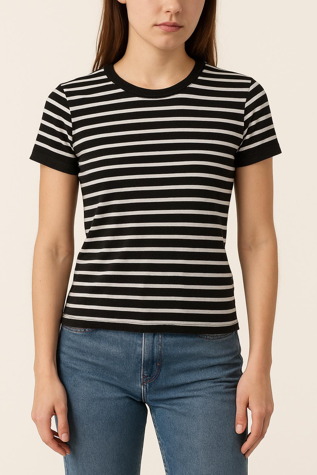 Tee-shirt Noir et Blanc - Taille XS/34