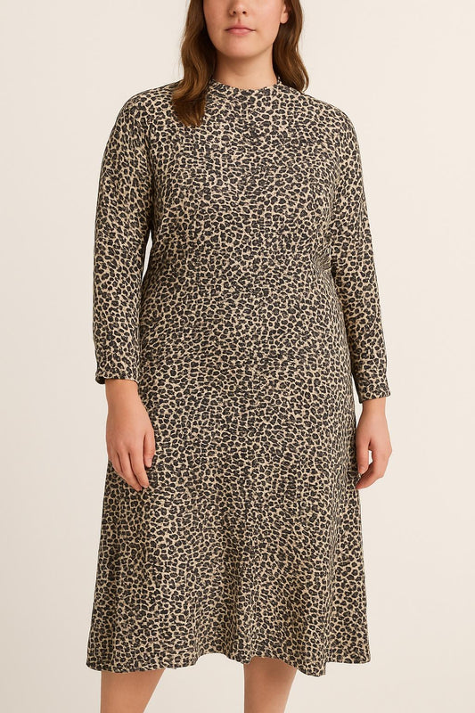 Robe Longue Léopard Multicolore - Taille L/40